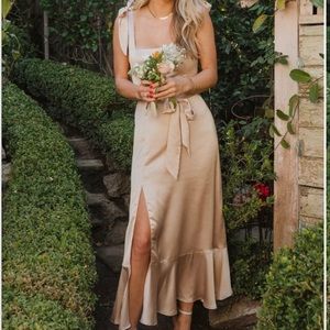 Show me your mumu luxe satin bridesmaid dress